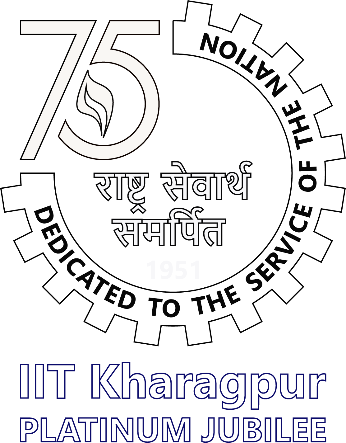 IIT Kharagpur 75 years logo